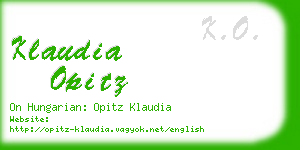 klaudia opitz business card